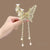 Metal Butterfly Hairpin Women's High-grade Temperament Half-tie Hair Tassel Pendant Hair Accessories  New Back Head Clip