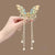 Metal Butterfly Hairpin Women's High-grade Temperament Half-tie Hair Tassel Pendant Hair Accessories  New Back Head Clip