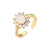 Micro-inlaid Zircon Oval Diamond Ring Candy Color Gemstone 18k Gold-plated Ring