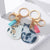 Modern Style Animal Metal Couple Bag Pendant Keychain