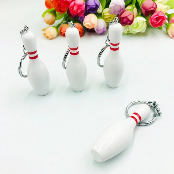 Modern Style Bowling Ball Resin Bag Pendant Keychain