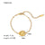 Modern Style Butterfly Stainless Steel Plating Inlay Rhinestones 18k Gold Plated Bracelets