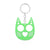 Modern Style Cat Metal Self-defense Women's Bag Pendant Keychain