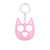 Modern Style Cat Metal Self-defense Women's Bag Pendant Keychain