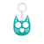 Modern Style Cat Metal Self-defense Women's Bag Pendant Keychain