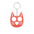 Modern Style Cat Metal Self-defense Women's Bag Pendant Keychain