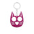 Modern Style Cat Metal Self-defense Women's Bag Pendant Keychain