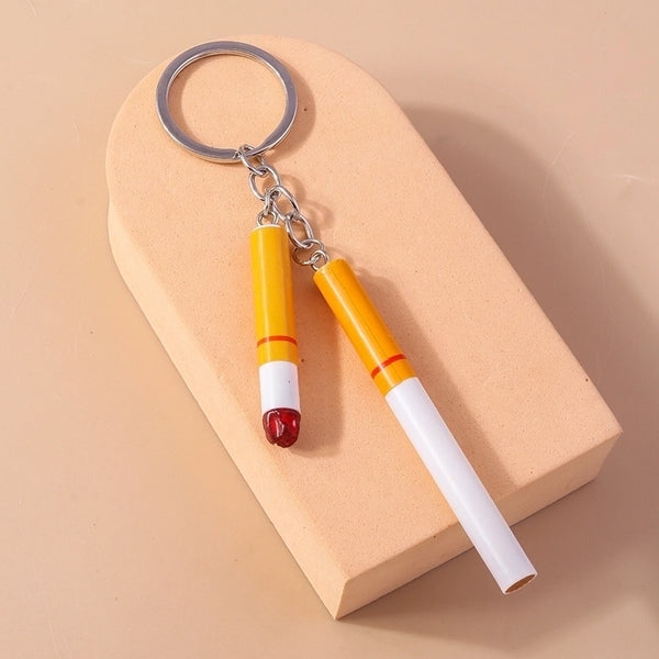 Modern Style Cigarette Zinc Alloy Keychain