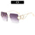 Modern Style Classic Style Heart Shape Pc Square Frameless Men's Sunglasses