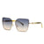 Modern Style Color Block Pc Square Patchwork Full Frame Women's Sunglasses