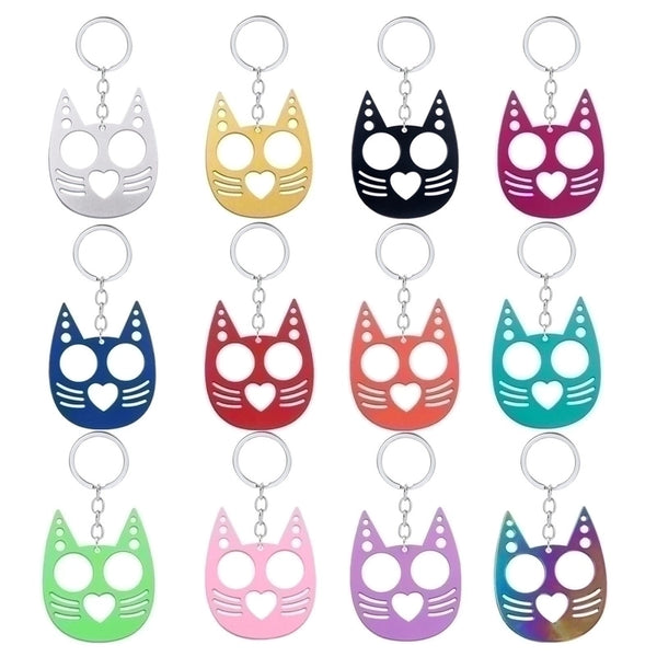 Modern Style Cool Style Cat Alloy Self-defense Women's Bag Pendant Keychain