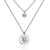 Modern Style Cross Four Leaf Clover Flower Stainless Steel Rhinestones Layered Necklaces