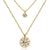 Modern Style Cross Four Leaf Clover Flower Stainless Steel Rhinestones Layered Necklaces