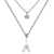 Modern Style Cross Four Leaf Clover Flower Stainless Steel Rhinestones Layered Necklaces