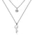 Modern Style Cross Four Leaf Clover Flower Stainless Steel Rhinestones Layered Necklaces