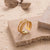 Modern Style Cross Infinity Moon Stainless Steel Plating 18k Gold Plated Open Ring