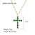 Modern Style Cross Stainless Steel Plating Inlay Pearl Stone 18k Gold Plated Pendant Necklace