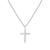 Modern Style Cross Sterling Silver Inlay Zircon Pendant Necklace