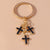 Modern Style Cross Zinc Alloy Bag Pendant Keychain