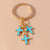 Modern Style Cross Zinc Alloy Bag Pendant Keychain