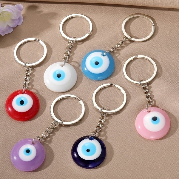 Modern Style Devil's Eye Resin Glass Bag Pendant Keychain