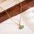 Modern Style Devil's Eye Stainless Steel Enamel Three-dimensional 18k Gold Plated Pendant Necklace