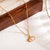 Modern Style Devil's Eye Stainless Steel Enamel Three-dimensional 18k Gold Plated Pendant Necklace