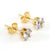 Modern Style Geometric Plating Stainless Steel Zircon Ear Studs