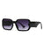 Modern Style Gradient Color Pc Square Full Frame Men's Sunglasses