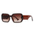 Modern Style Gradient Color Pc Square Full Frame Men's Sunglasses