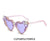 Modern Style Heart Shape Ac Special-shaped Mirror Full Frame Women's Sunglasses