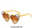 Modern Style Heart Shape Ac Special-shaped Mirror Full Frame Women's Sunglasses