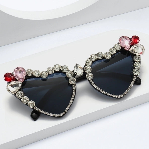 Modern Style Heart Shape Ac Special-shaped Mirror Full Frame Women's Sunglasses