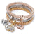 Modern Style Heart Shape Elephant Alloy Inlay Rhinestones Women's Bangle