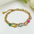 Modern Style Heart Shape Stainless Steel Layered Enamel Plating Gold Plated Bracelets