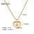 Modern Style Heart Shape 304 Stainless Steel Plating Chain Pendant Necklace