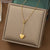 Modern Style Heart Shape Titanium Steel Plating Pendant Necklace