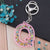 Modern Style Letter Arylic Sequin Women's Bag Pendant Keychain