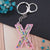 Modern Style Letter Arylic Sequin Women's Bag Pendant Keychain