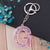 Modern Style Letter Arylic Sequin Women's Bag Pendant Keychain