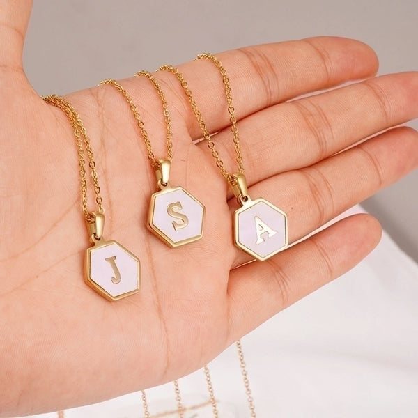 Modern Style Letter Stainless Steel Necklace Plating Stainless Steel Necklaces