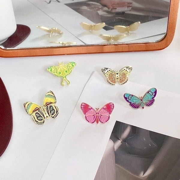 Modern Style Pin Butterfly Alloy Plating Unisex Brooches