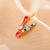 Modern Style Shiny Letter Steel Inlay Glass Stone Zircon Pendant Necklace