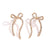 Modern Style Simple Style Bow Knot Copper Handmade Plating 18k Gold Plated Jewelry Set