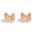 Modern Style Simple Style Bow Knot Copper Handmade Plating 18k Gold Plated Jewelry Set