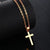 Modern Style Simple Style Cross Stainless Steel Plating Pendant Necklace Long Necklace