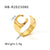 Modern Style Simple Style Letter Stainless Steel Asymmetrical Plating 18k Gold Plated Open Rings