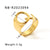 Modern Style Simple Style Letter Stainless Steel Asymmetrical Plating 18k Gold Plated Open Rings