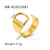 Modern Style Simple Style Letter Stainless Steel Asymmetrical Plating 18k Gold Plated Open Rings