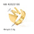 Modern Style Simple Style Letter Stainless Steel Asymmetrical Plating 18k Gold Plated Open Rings